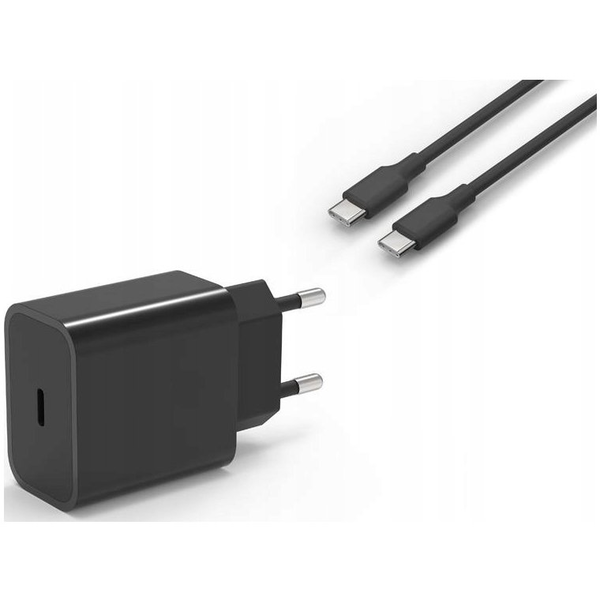 ŁADOWARKA SIECIOWA PD USB TYPE-C + KABEL TYPE-C 1m, PD25W 3000mA