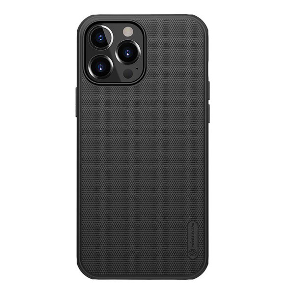 NILLKIN SUPER FROSTED PRO műanyag telefonvédő (közepesen ütésálló, gumírozott, érdes felület) FEKETE [Apple iPhone 13 Pro] (5996591098081)