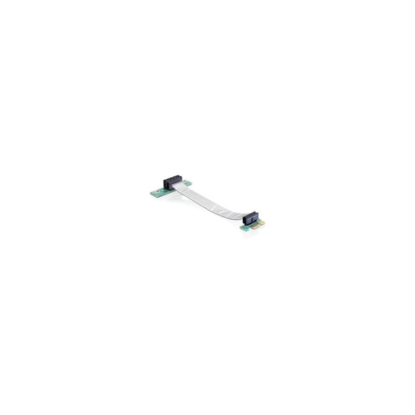 DeLock Riser Card PCI Express x1 > x1 с гъвкав кабел 13 см ляво вмъкване, Разширителна карта