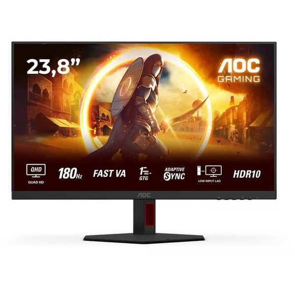 AOC G4 Q24G4RE Monitor PC 60,5 cm (23.8") 2560 x 1440 Pixel Quad HD LED Nero, Rosso