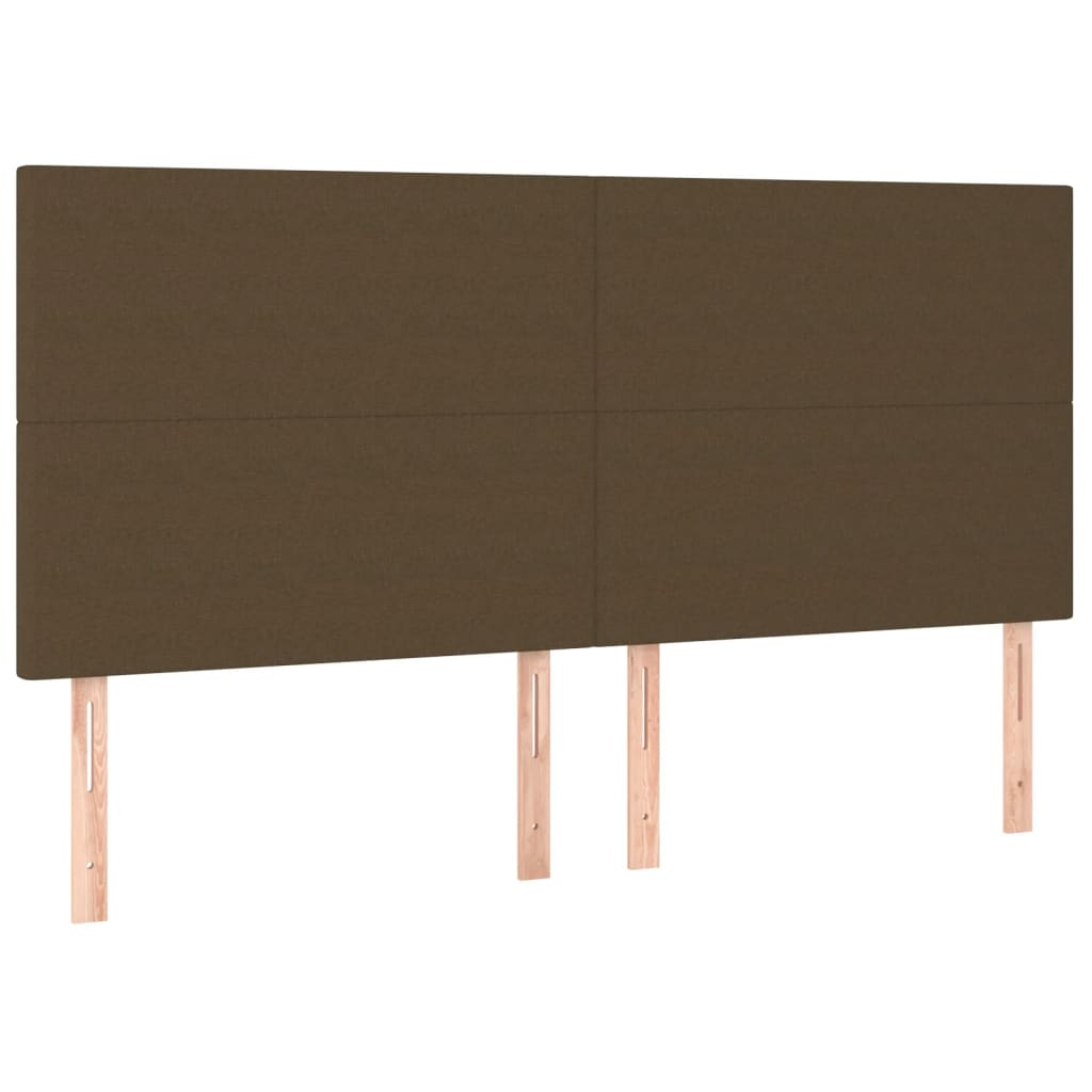 4 db sötétbarna szövet fejtámla 90x5x78/88 cm (3116069)