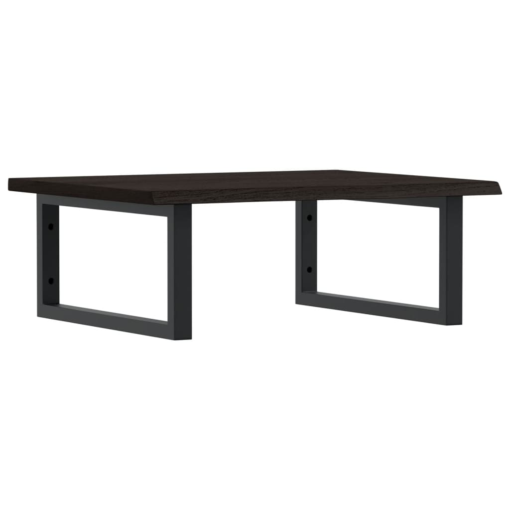 acél és tömör tölgyfa falra szerelhető mosdópolc (3302617)