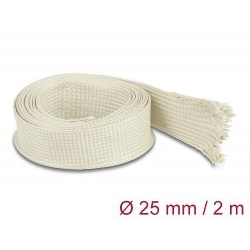 Delock fonott kábelharisnya nomex szálakból 2m x 25mm fehér (20895) (Delock20895)