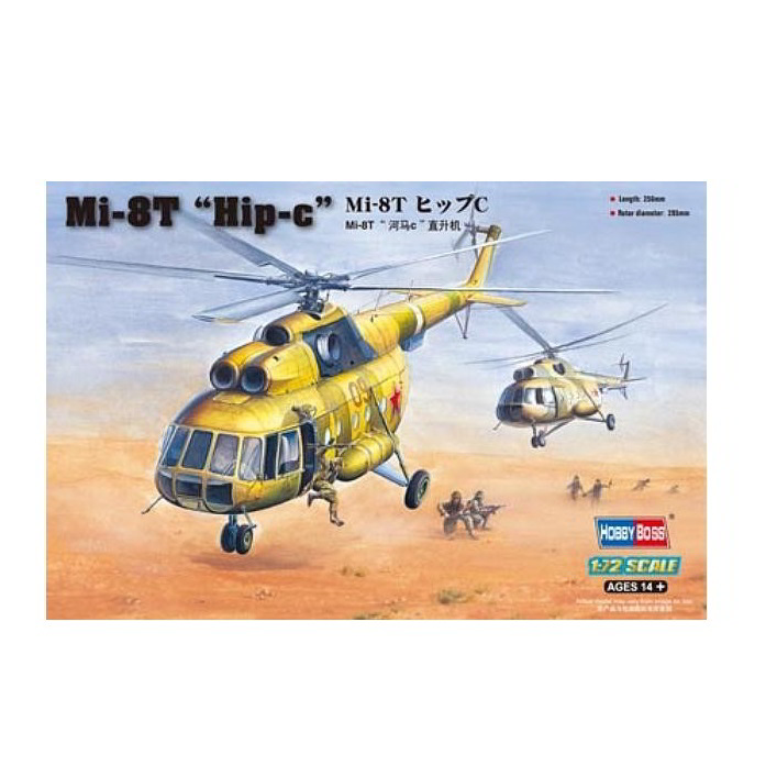 HobbyBoss Mil Mi-8T Hip -C helikopter műanyag modell (1:72) (MHB-87221)
