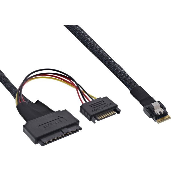 InLine 27644B сериен прикачен SCSI (SAS) кабеи 1 м 24 Гбит/с Черен