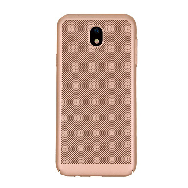 Műanyag telefonvédő (gumírozott, lyukacsos minta) ARANY [Samsung Galaxy J5 (2017) SM-J530 EU] (5996457726073)