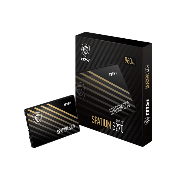 MSI SPATIUM S270 SATA 2.5 960GB intern solid state drev 2.5" Serial ATA III 3D NAND