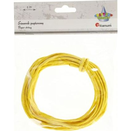  Titanum Sznurek papierowy 3.5mmx5m żółty