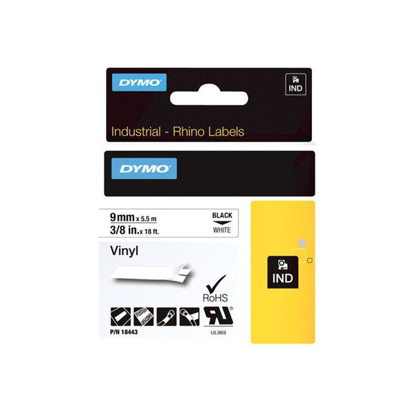 DYMO 18443 nastro per etichettatrice Nero su bianco