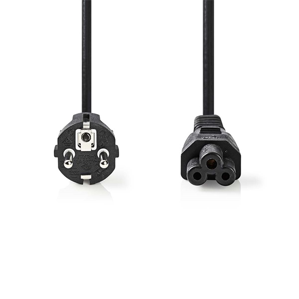 Nedis CEGL10130BK30 notebook / laptop tápkábel IEC-320-C5, 3 x 0.75 mm, hossz 3m (CEGL10130BK30)