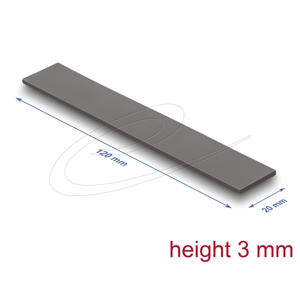 DELOCK Wärmeleitpad 120x20x3mm für M.2 Module 3,0 W/mK