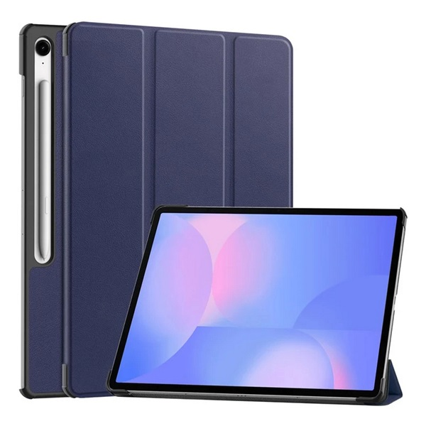 gigapack Tok álló, bőr hatású (aktív FLIP, oldalra nyíló, TRIFOLD, asztali tartó, ceruza tartó) SÖTÉTKÉK Samsung Galaxy Tab S10 FE Plus WIFI (SM-X626) / Galaxy Tab S10 FE Plus LTE (SM-X620) " csomagolá (GP-169357)