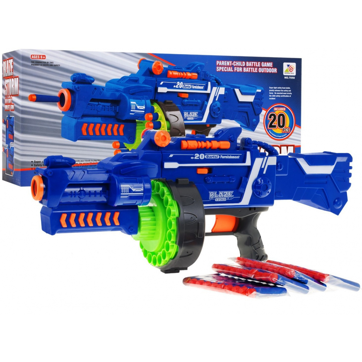 Ramiz Blaze Storm Automatikus szivacslövő fegyver - Kék (ZMI.ZC7050)