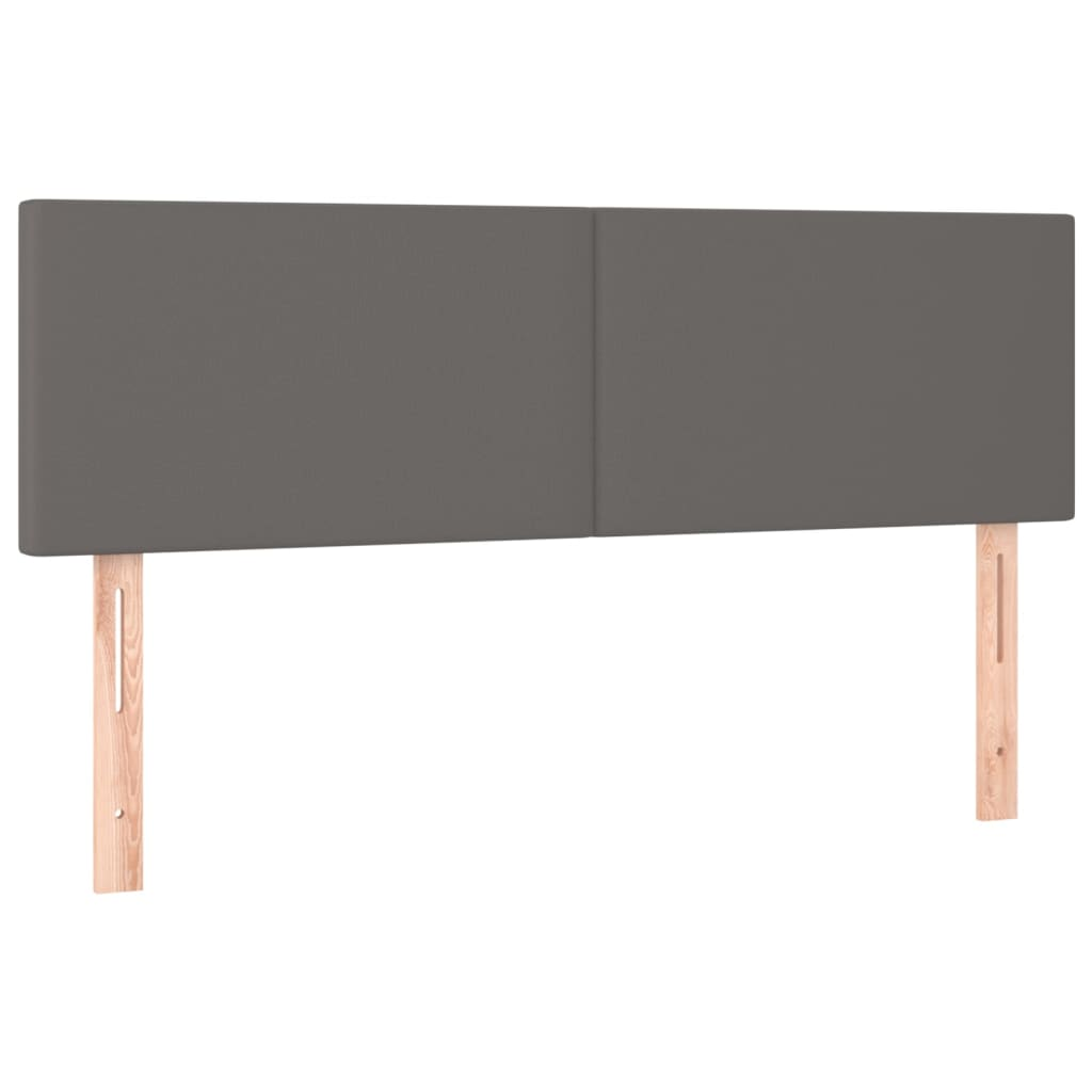 2 db szürke műbőr fejtámla 72 x 5 x 78/88 cm (345796)