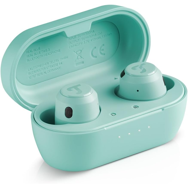 Teufel Real TWS 3 Bluetooth Fülhallgató Headset Töltőtokban - Mentazöld