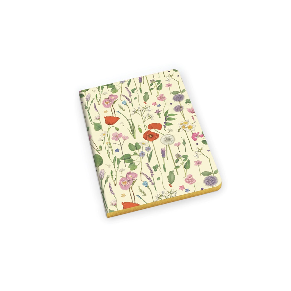 Kartos Summer Flowers 96 lapos A5 vonalas arany élfestett füzet - Mintás (1096601)