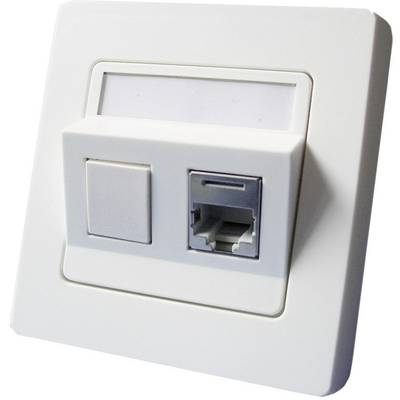 RJ45-ös süllyesztett fali aljzat, szerszám nélkül szerelhető 2db CAT 6 aljzattal Setec