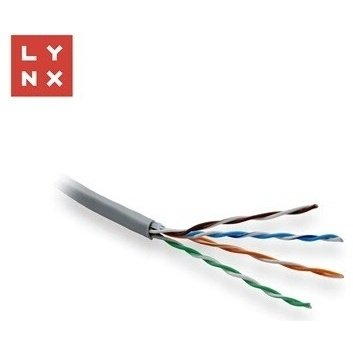 LYNX UTP kabel Cat5e, LSOH, celoměděný, vnitřní, šedý, box 305m