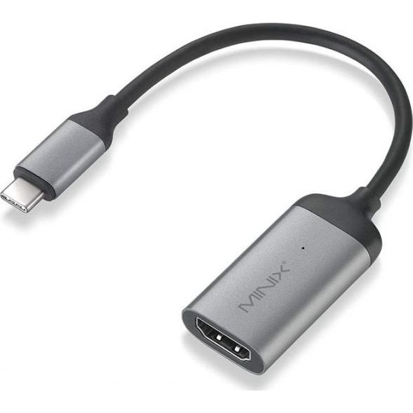 MINIX NEO C-HD USB-C -> HDMI 2.0 M/F adapter szürke (4K@60Hz) (UMNP00059)