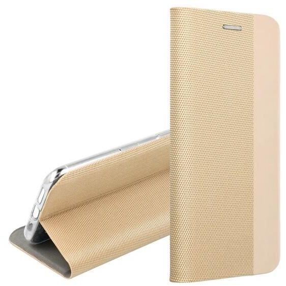 Gigapack Samsung Galaxy S24 FE (SM-S721) textil mintás fliptok aranyszínű (GP-161712) (GP-161712)