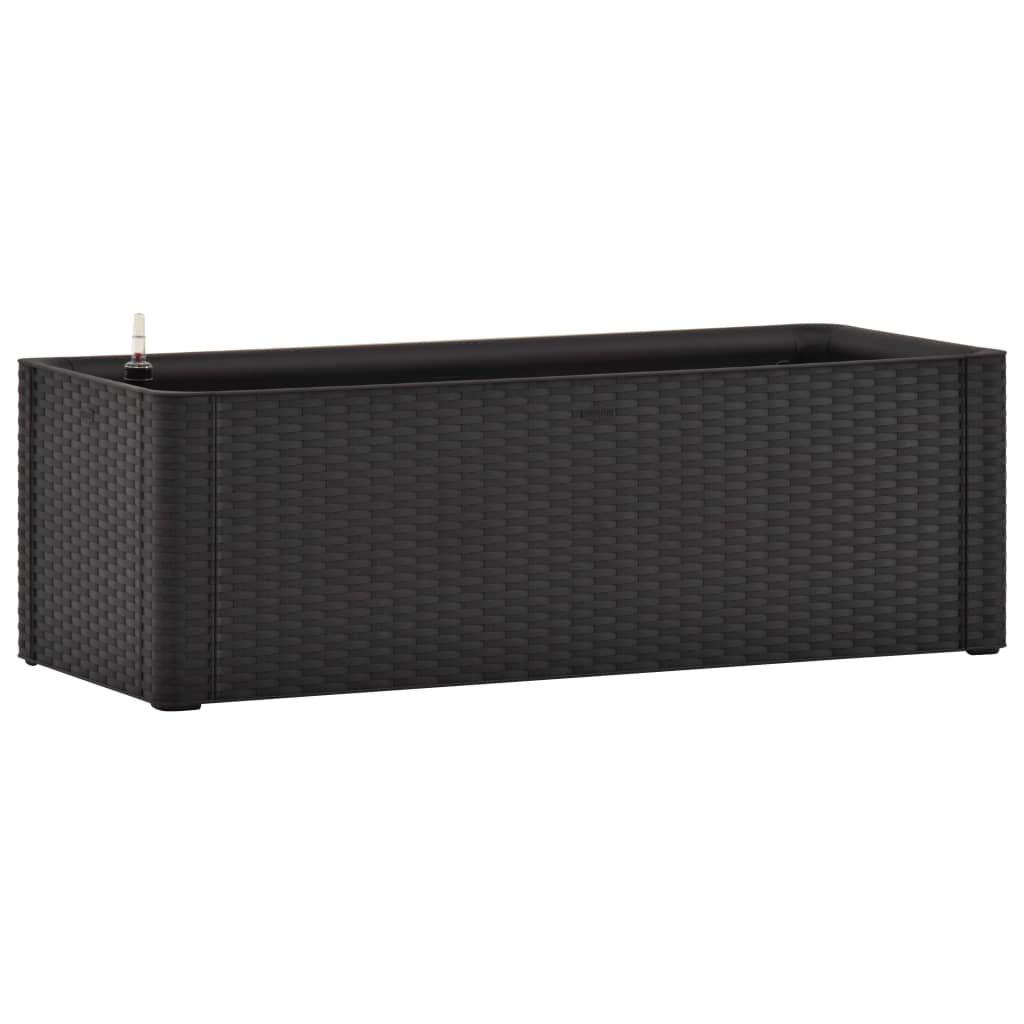 antracitszürke kerti magaságyás öntözőrendszerrel 100x43x33cm (313961)
