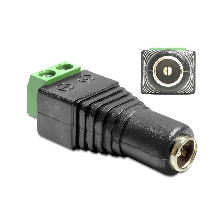 DeLock Adapter DC 5.5 x 2.5mm female > Terminal Block 2pin (65485)