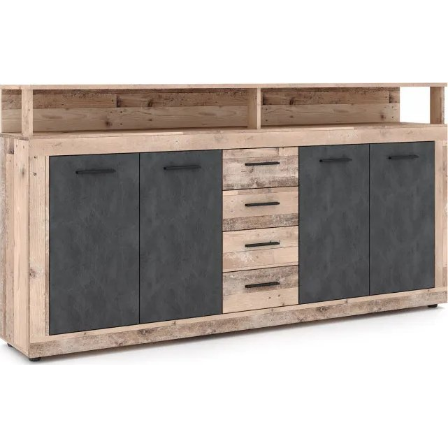 XXL 4D4S komód, világos matera tölgy dekor (WM-SBL190000OLMG3W113)