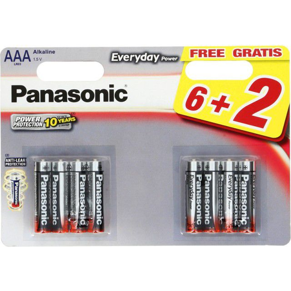 PANASONIC AAA/mikro Tartós Alkáli Elem 1,5 V 8 db