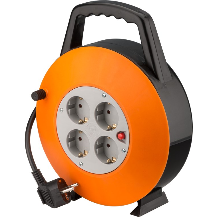 Goobay 71354 Hosszabbítós kábeldob 4 aljzatos 15m - Fekete/Narancssárga (71354)
