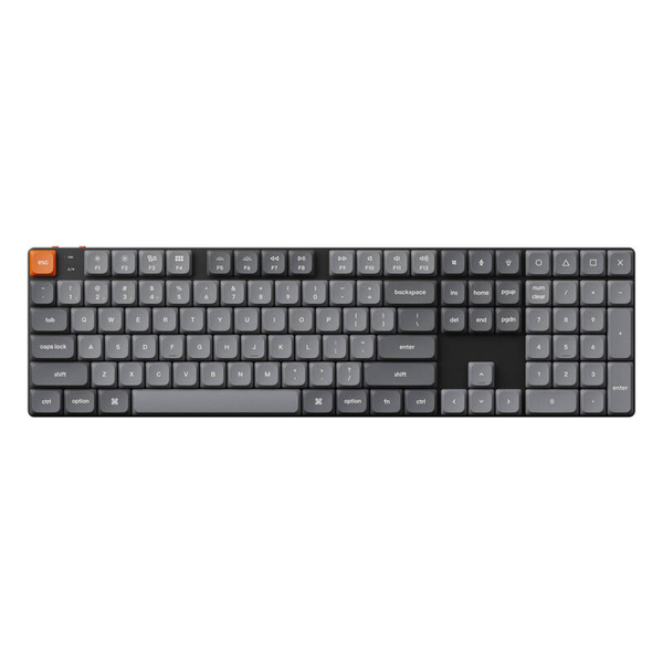 Keychron K5 Max QMK/VIA Low profile Wireless Brown Switch Mechanikus Billentyűzet ENG - Szürke