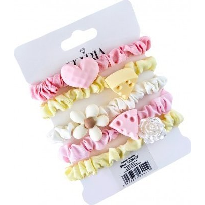 Gumki - frotki do włosów typu "scrunchie" (G127) - 1op.-5szt
