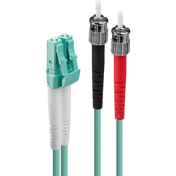 Lindy 1.0m OM3 LC - ST Duplex InfiniBand og fiberoptisk kabel 1 m Turkis
