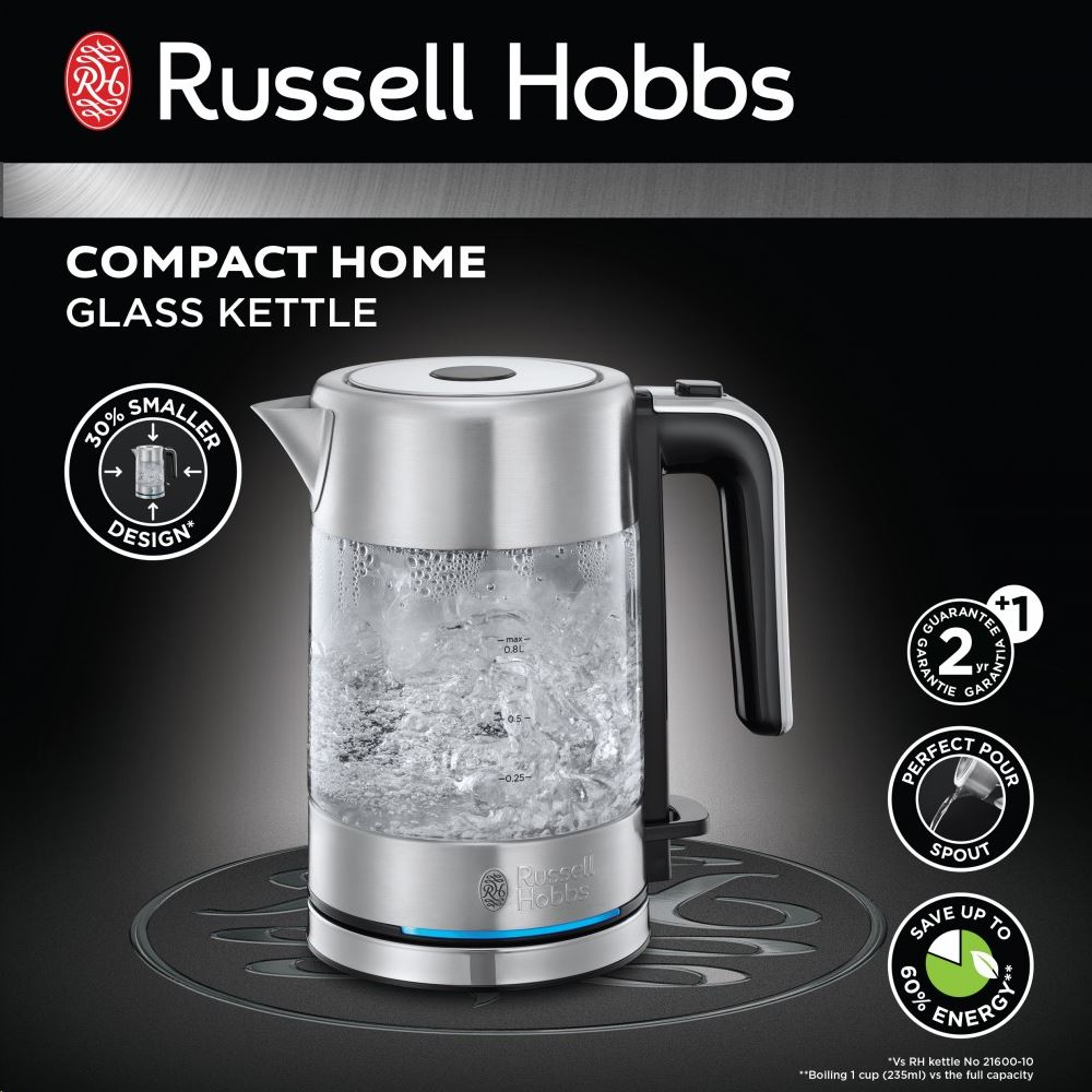Russell Hobbs 24191-70 Compact Home üveg vízforraló (24191-70)