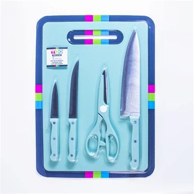 TOO Porto 5 részes készlet kés-, olló- és vágódeszkával (KT-391) (KT-391)