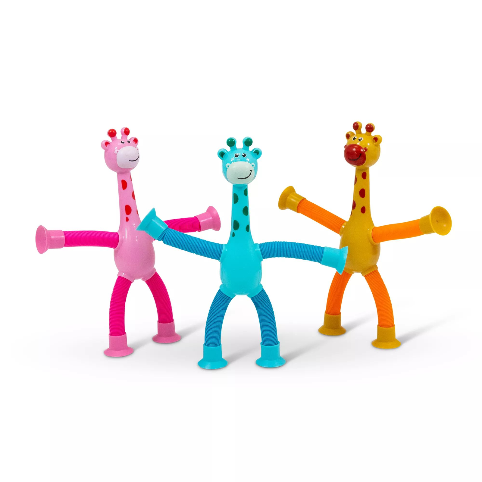 Harmonika testű világító zsiráf tapadókoronggal - Többféle (SV21767)