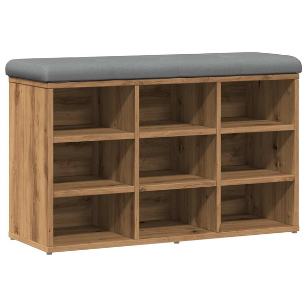 kézműves tölgy szerelt fa cipőtároló pad 82x32x50 cm