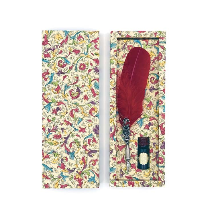 Kartos Florentia Kalligráfia merítőtoll készlet (Fekete tinta) - Piros/Fém (1134600)