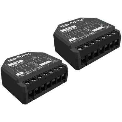 SHELLY 2PM Gen3 Wi-Fi relé modul, 2 csatornás, fekete (2 darabos csomag) Shelly_2PM_Gen3_2er (Shelly_2PM_Gen3_2er)