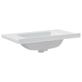 fehér négyszögletű kerámia fürdőszobai mosdókagyló 81x48x19,5cm