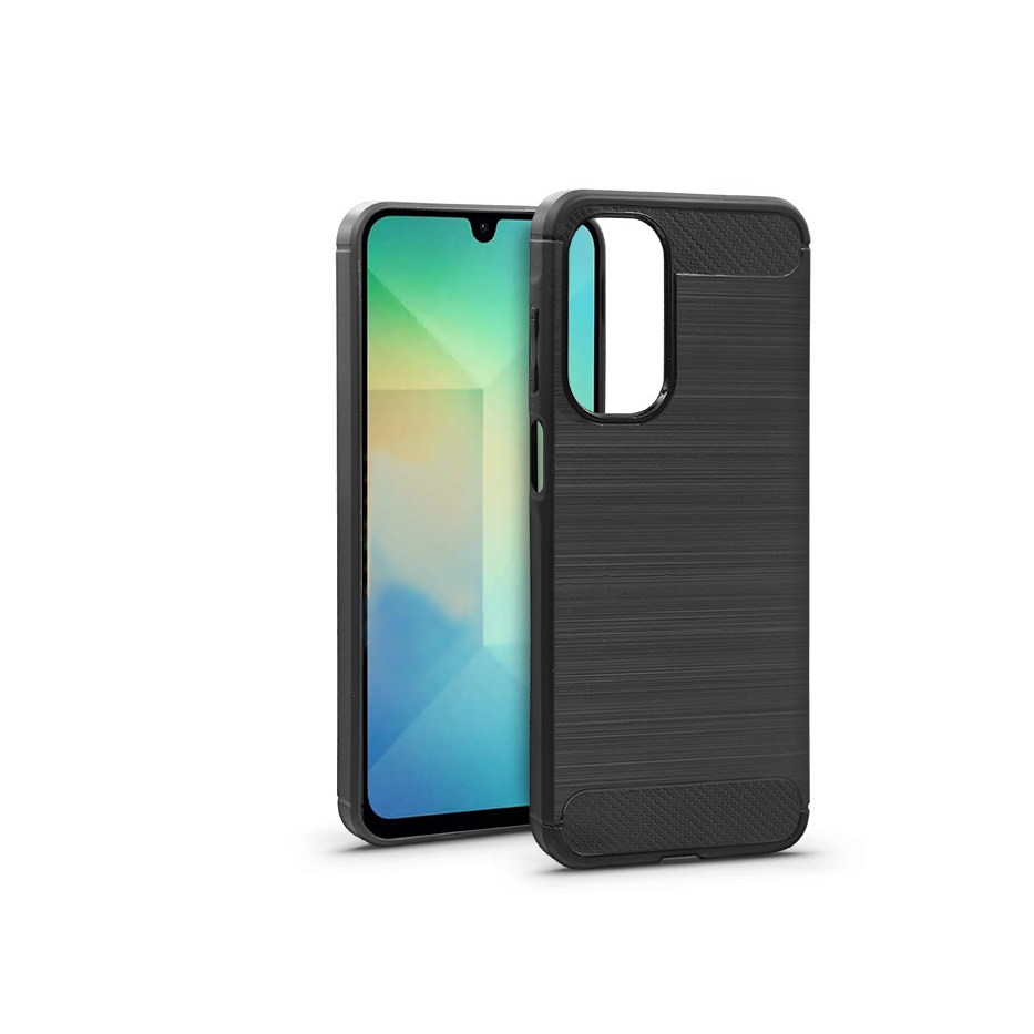 Haffner Carbon szilikon tok - Samsung SM-A266 Galaxy A26 5G - fekete (HF357145)