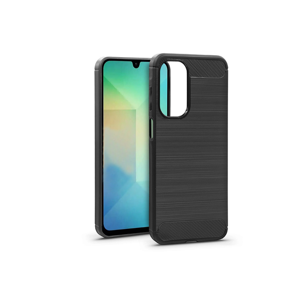 Haffner Carbon szilikon tok - Samsung SM-A266 Galaxy A26 5G - fekete