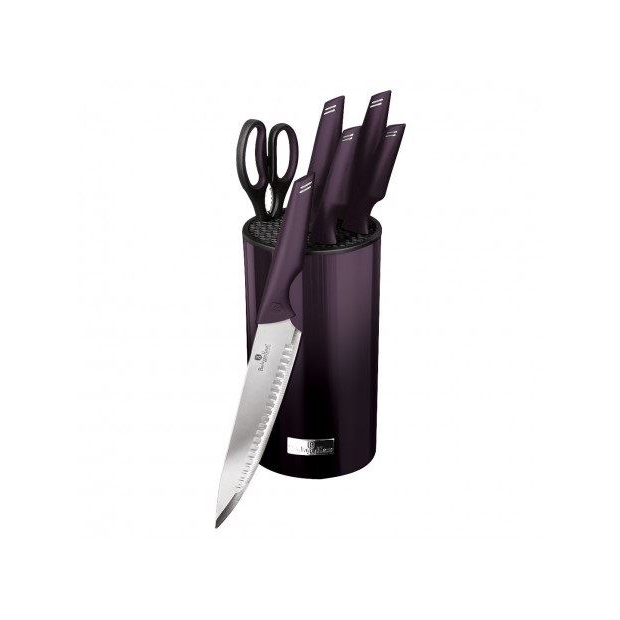 Berlinger Haus 7 részes késkészlet rozsdamentes acél állvánnyal lila (BH/2798) (BH/2798)