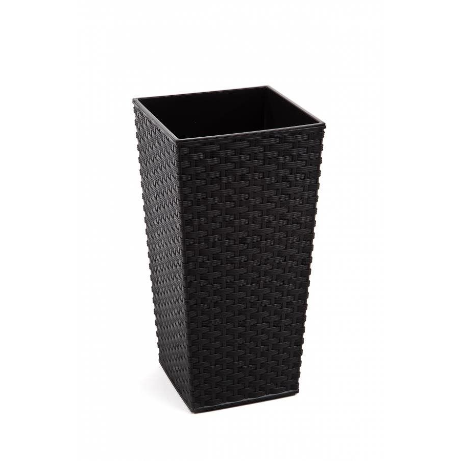 LAMELA FINEZIA RATAN virágcserép 30×30 cm, 57 cm magas, fekete (1310006578)