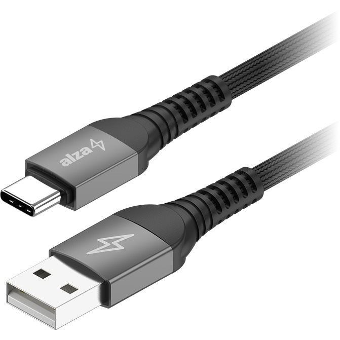 AlzaPower AluCore USB-A to USB-C 2.0 Ultra Durable 2m sötétszürke (APW-CBSTC2002B)