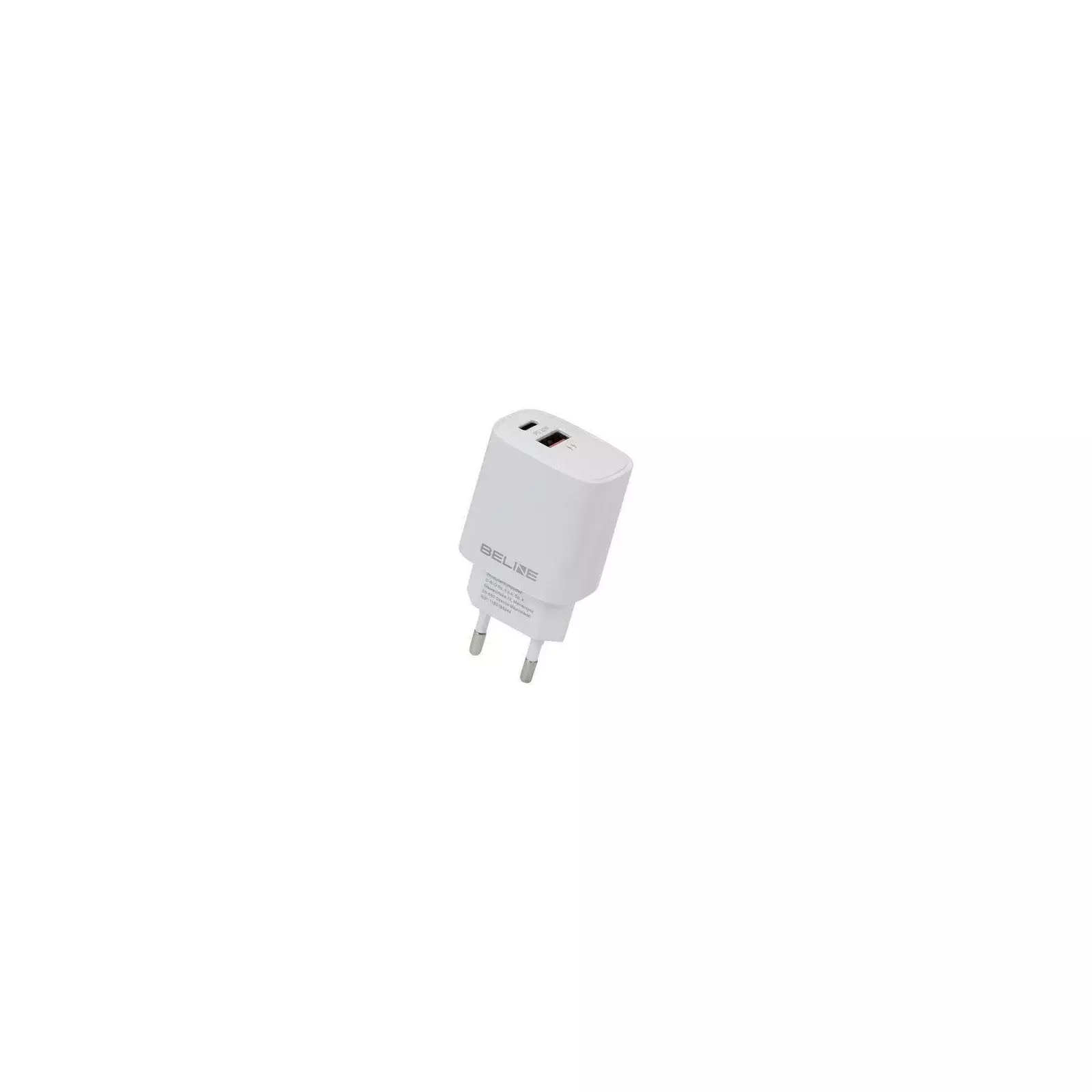 Beline BLN2CW20 USB-C / USB-A Hálózati töltő - Fehér (20W) (BELI02160)