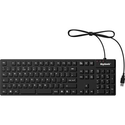 KeySonic KSK-8030IN tastatur Industriel USB QWERTY UK engelsk Sort