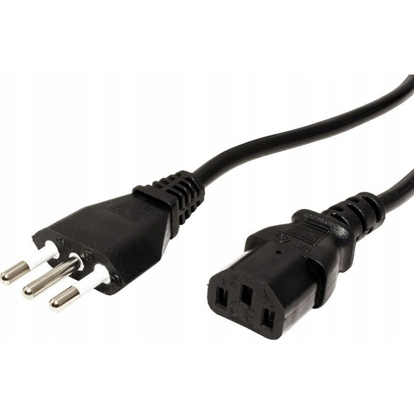 Value 19.99.2072 Áram Csatlakozókábel Fekete 1.80 m