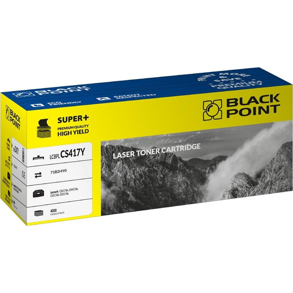Black Point LCBPLCS417Y sárga nyomtatópatron Lexmark CS417dn/CX417de