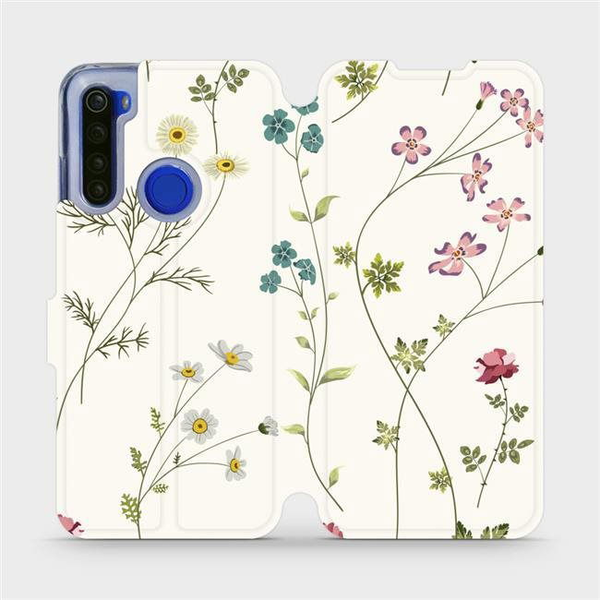 Flip case for Xiaomi Redmi Note 8T - MD03S Thin plants with flowers