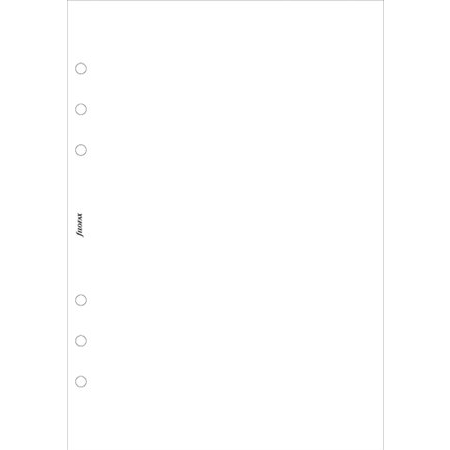 Filofax Kalendárium betét, jegyzetlap, pocket méret, sima, , fehér (NFX212405)